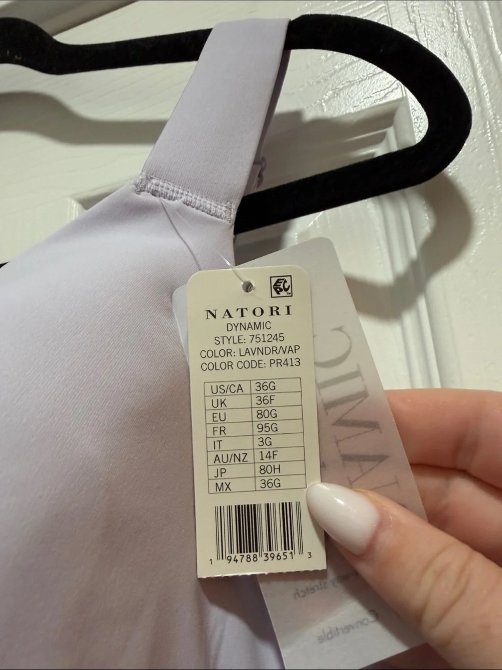 NWT NATORI Support in Light Lavender Size 36G